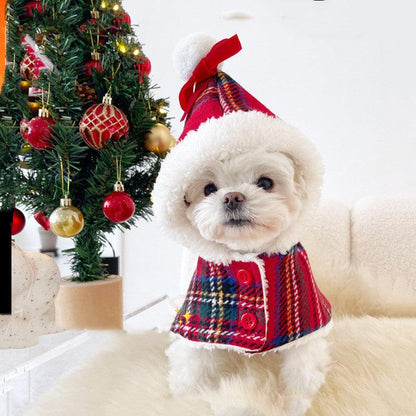 Festive Pet Cloak: Stylish Christmas And New Year Dog Clothes-0