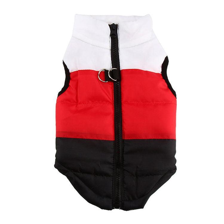 Cozy Striped Pet Jacket With Traction Buckle - Perfect For Autumn And Winter!-12