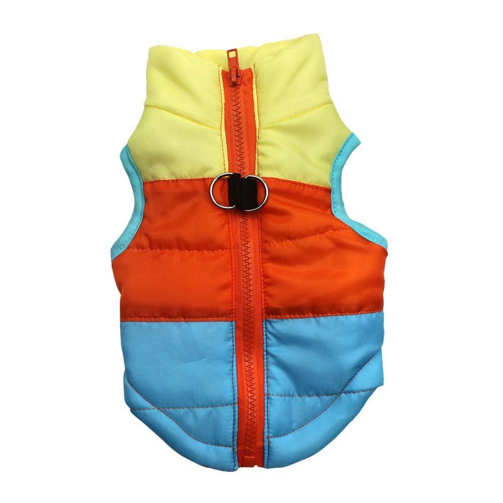 Cozy Striped Pet Jacket With Traction Buckle - Perfect For Autumn And Winter!-13