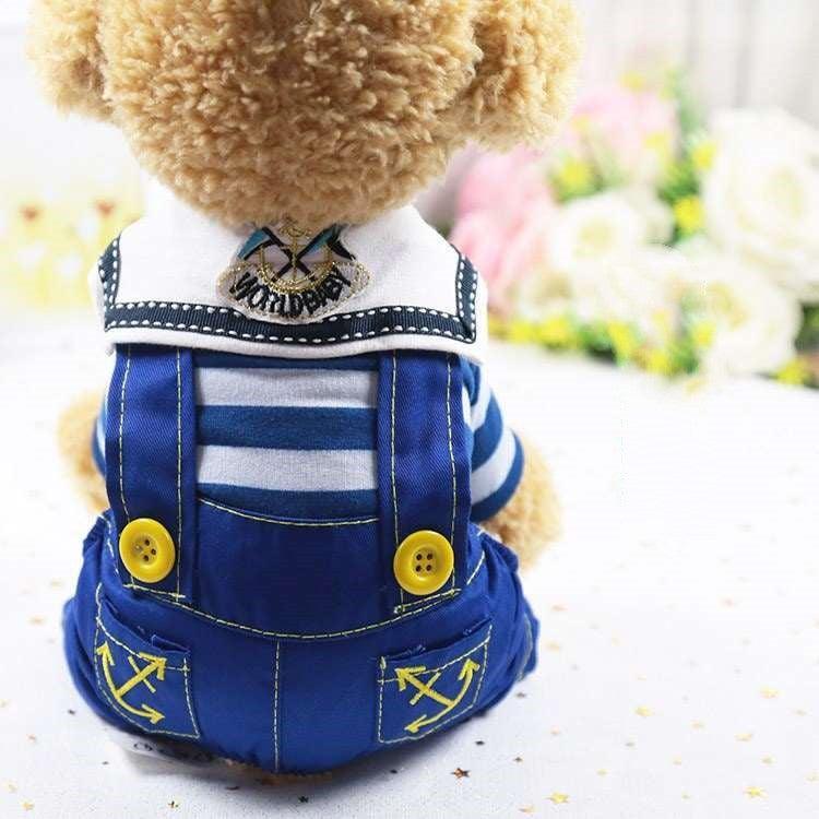Denim Four-Legged Pet Dog Clothes: Casual Style For All Genders-5