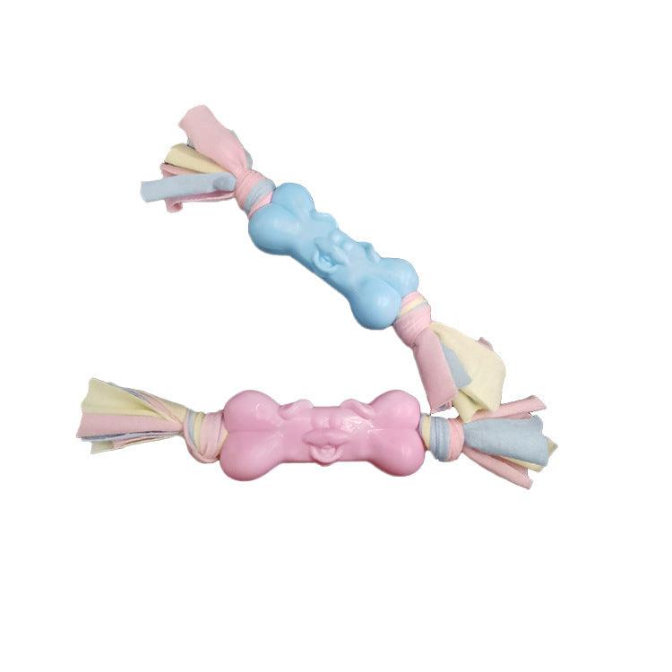 Molar Pawz - Interactive Dog Bone Cotton Cloth Strips For Stress Relief And Teeth Cleaning-1